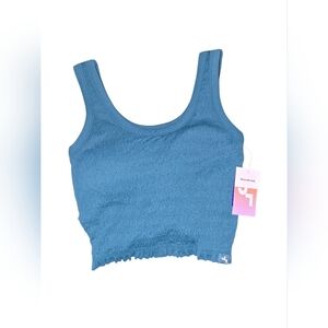 Womens JoyLab Blue Tank Top With Built In Bra, XXL, NWT!